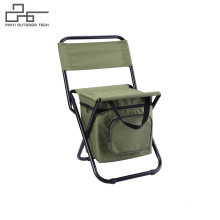 Best Selling Foldable Camping Chair with Cooler Bag Compact Fishing Stool